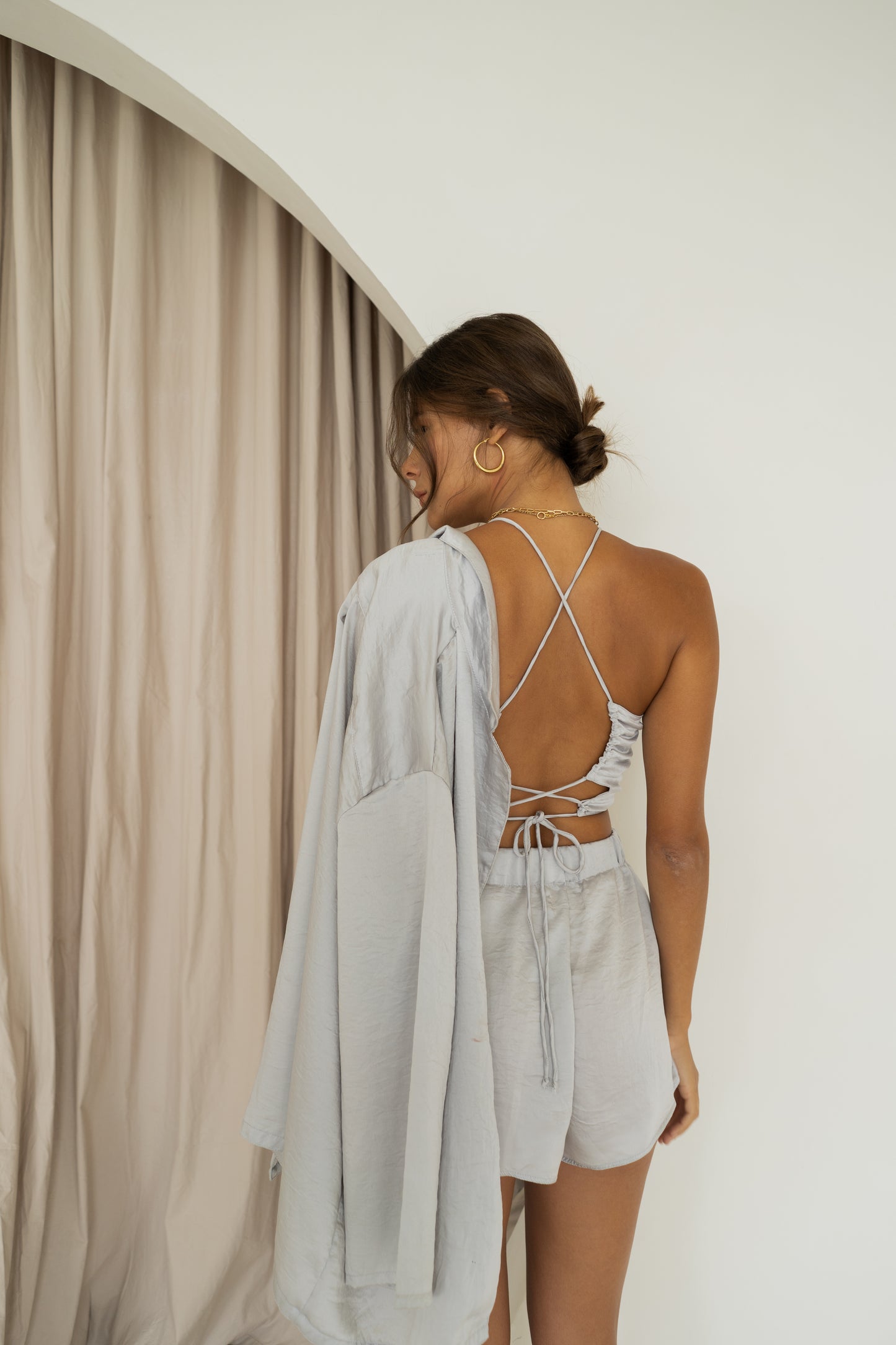 Inana cropped silky shorts